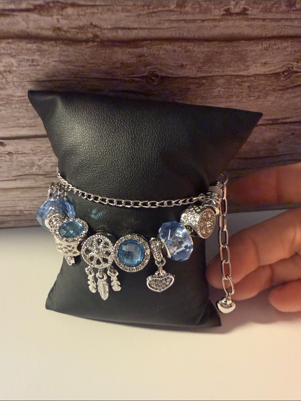 Blue Crystal Charm Bracelet - Women Jewelry